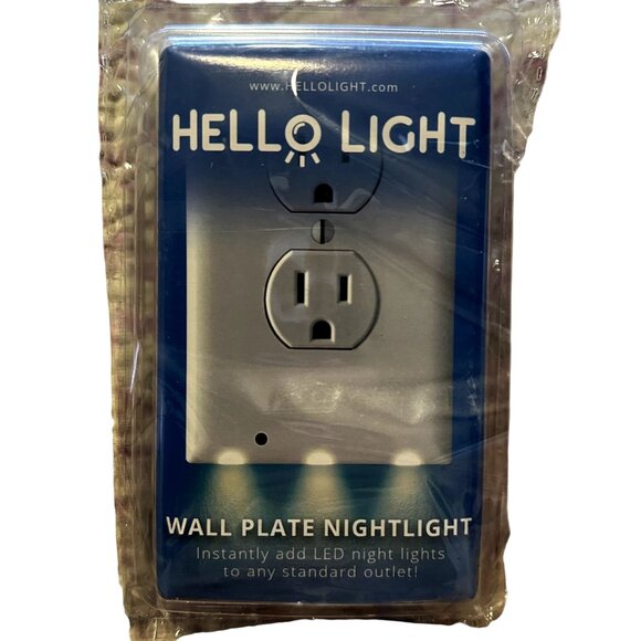 HelloLight Nightlight Wall Light Hello Light Night Light LED Duplex White - Picture 1 of 3